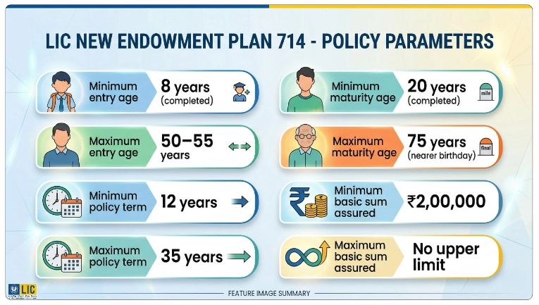Eligibility Conditions – LIC New Endowment Plan (714)