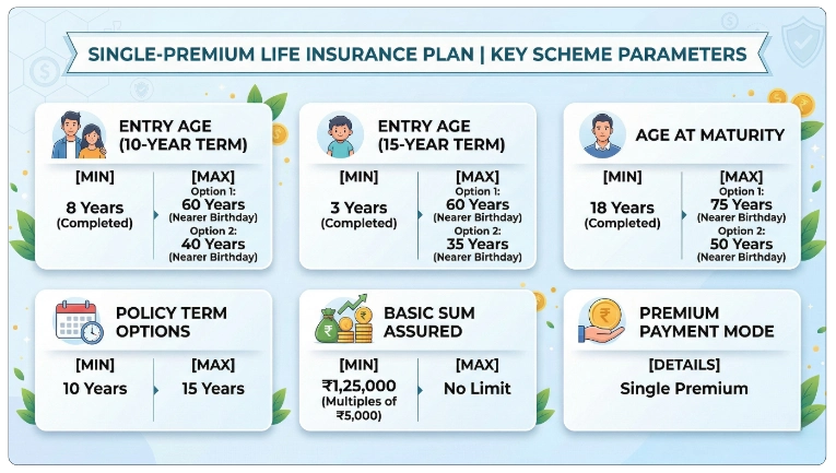 Eligibility Criteria for LIC Dhan Varsha Plan 866 Calculator