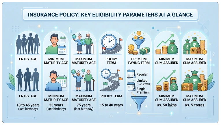 Eligibility Criteria for LIC Yuva Term Plan 875