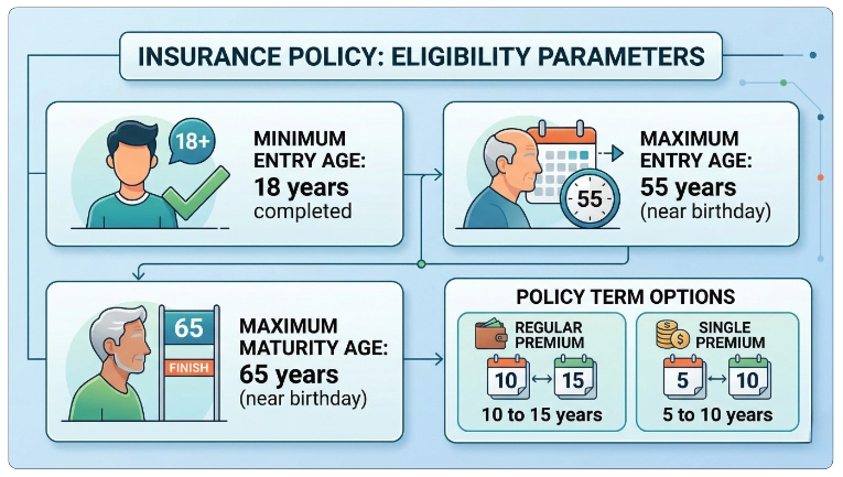 Eligibility Criteria for LIC Jeevan Mangal Plan 198
