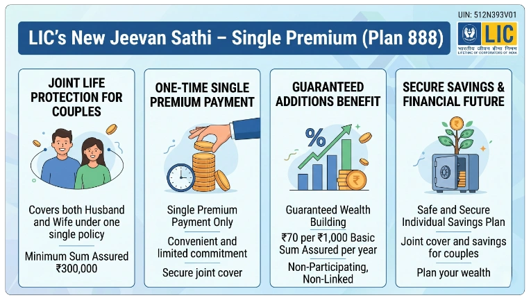 Key Features of LIC Jeevan Sathi Plan 888